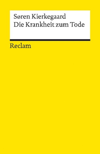 Buchcover und Innenansicht für das Buch: Die Krankheit zum Tode