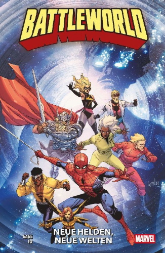 Buchcover und Innenansicht für das Buch: Battleworld (2025) #1-#5