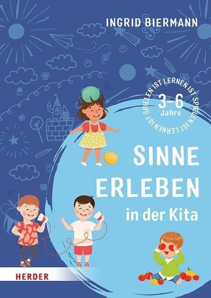 Buchcover und Innenansicht für das Buch: Sinne erleben in der Kita