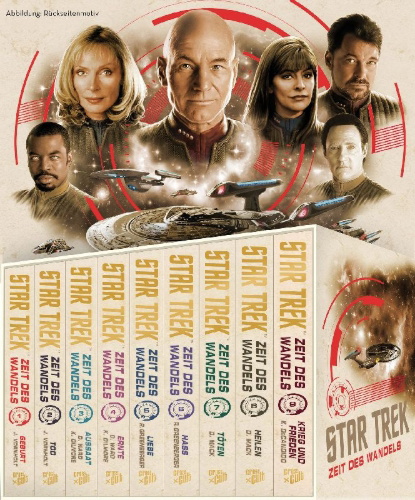 Buchcover und Innenansicht für das Buch: Star Trek - Zeit des Wandels | Band 1 bis 9 im Boxset - inklusive 9 Miniprints