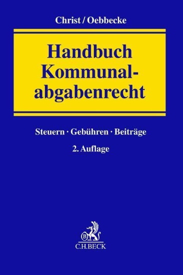 Buchcover und Innenansicht für das Buch: Handbuch Kommunalabgabenrecht
