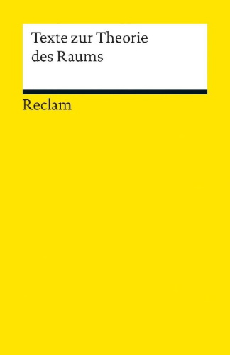 Buchcover und Innenansicht für das Buch: Texte zur Theorie des Raums