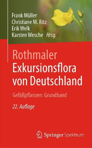 Buchcover und Innenansicht für das Buch: Rothmaler - Exkursionsflora von Deutschland. Gefäßpflanzen: Grundband
