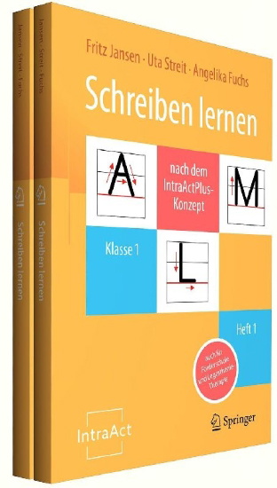 Buchcover und Innenansicht für das Buch: Schreiben lernen nach dem IntraActPlus-Konzept