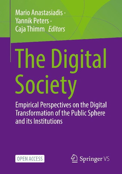 Buchcover und Innenansicht für das Buch: The Digital Society