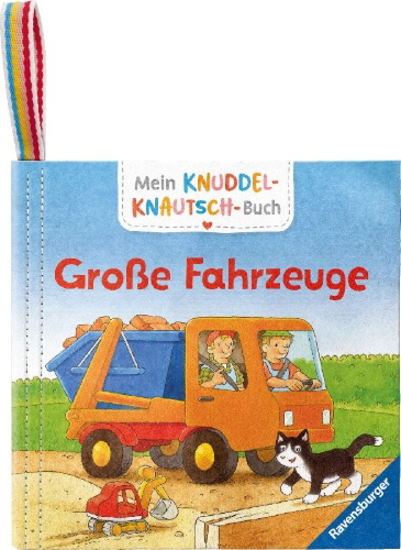 Buchcover und Innenansicht für das Buch: Mein Knuddel-Knautsch-Buch - Große Fahrzeuge