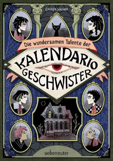 Buchcover und Innenansicht für das Buch: Die wundersamen Talente der Kalendario-Geschwister: Skurril, komisch, magisch - eine Detektivgeschichte der besonderen Art!