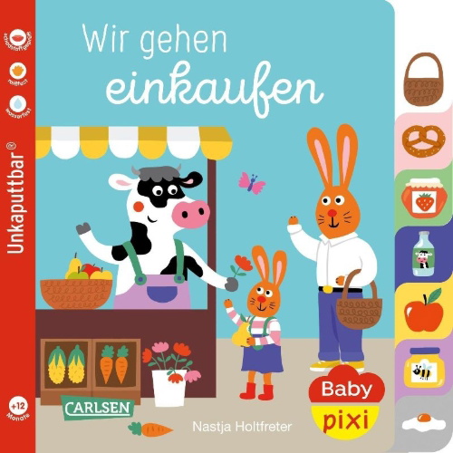 Buchcover und Innenansicht für das Buch: Baby Pixi (unkaputtbar) 148: Wir gehen einkaufen
