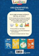 Buchcover und Innenansicht für das Buch: Leselöwen Kreuzworträtsel für Erstleser - 1. Klasse (Marineblau)