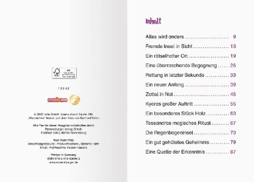 Buchcover und Innenansicht für das Buch: Mia and me - Neue Welten, neue Freunde - für Erstleser