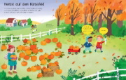 Buchcover und Innenansicht für das Buch: Mein erstes Stickerbuch: Das Wetter rund ums Jahr