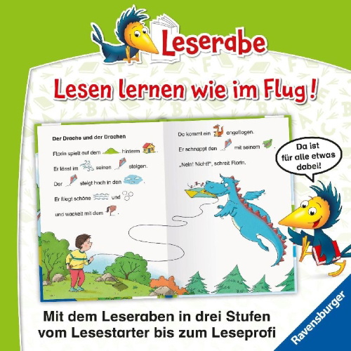 Buchcover und Innenansicht für das Buch: Leserabe Vor-Lesestufe - Drachengeschichten