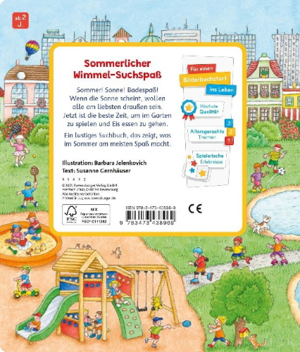 Buchcover und Innenansicht für das Buch: Sachen suchen: Im Sommer