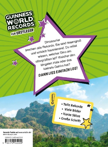 Buchcover und Innenansicht für das Buch: Guinness World Records - Dinosaurier