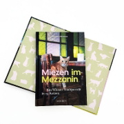 Buchcover und Innenansicht für das Buch: Miezen im Mezzanin