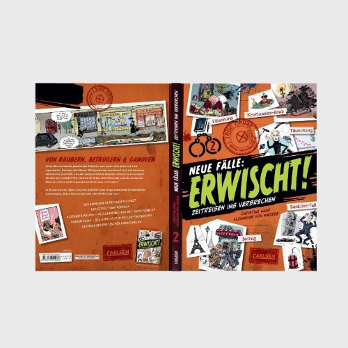 Buchcover und Innenansicht für das Buch: Erwischt! - Neue Fälle