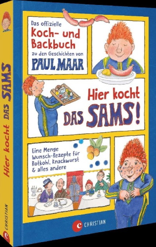 Buchcover und Innenansicht für das Buch: Hier kocht das SAMS!