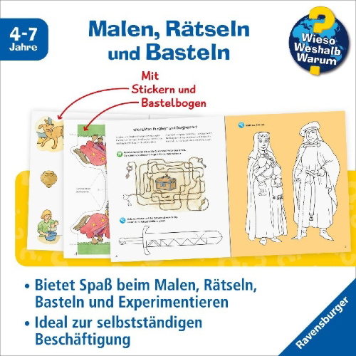 Buchcover und Innenansicht für das Buch: Wieso? Weshalb? Warum? aktiv-Heft: Ritterburg