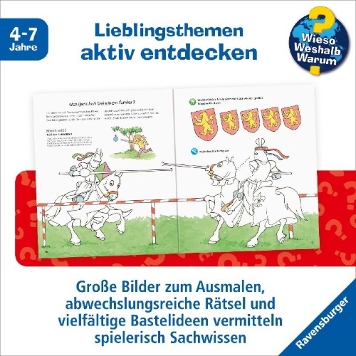 Buchcover und Innenansicht für das Buch: Wieso? Weshalb? Warum? aktiv-Heft: Ritterburg