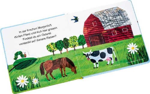 Buchcover und Innenansicht für das Buch: The Very Hungry Caterpillar's Easter Egg Hunt