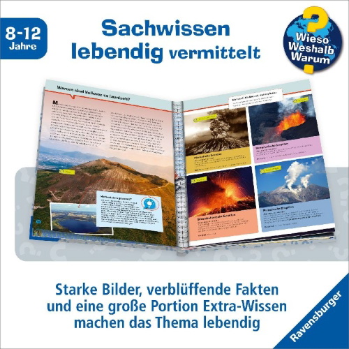 Buchcover und Innenansicht für das Buch: Wieso? Weshalb? Warum? ProfiWissen: Vulkane (Band 25)