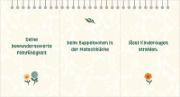 Buchcover und Innenansicht für das Buch: Komplimente-Generator für Heldinnen und Helden der Kita