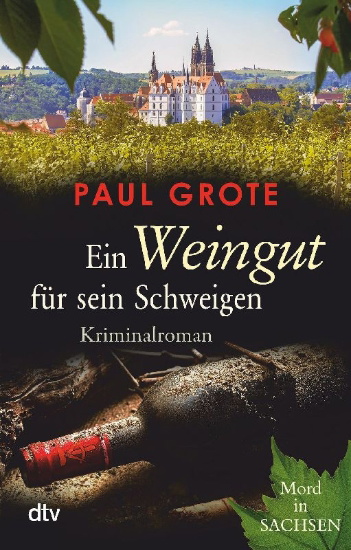 Buchcover und Innenansicht für das Buch: Ein Weingut für sein Schweigen