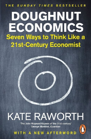 Buchcover und Innenansicht für das Buch: Doughnut Economics