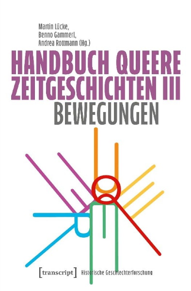 Buchcover und Innenansicht für das Buch: Handbuch Queere Zeitgeschichten III