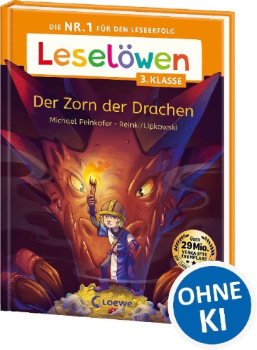 Buchcover und Innenansicht für das Buch: Leselöwen 3. Klasse - Der Zorn der Drachen
