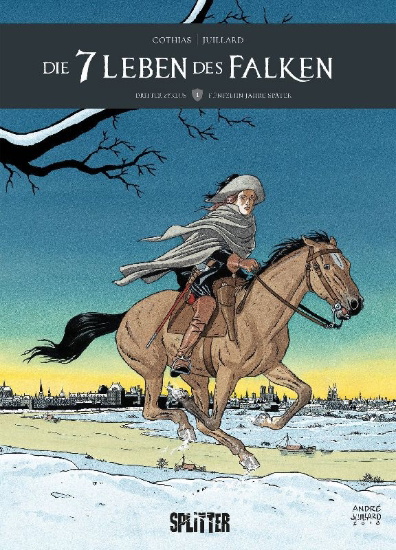 Buchcover und Innenansicht für das Buch: Die sieben Leben des Falken - dritter Zyklus. Band 1