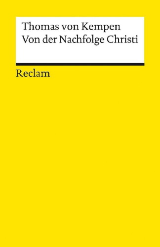 Buchcover und Innenansicht für das Buch: Von der Nachfolge Christi