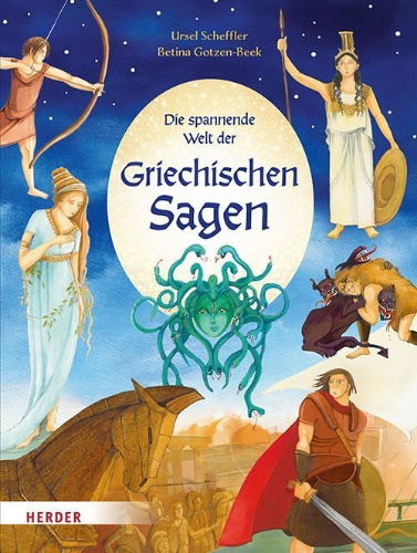 Buchcover und Innenansicht für das Buch: Die spannende Welt der griechischen Sagen