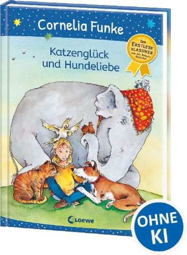 Buchcover und Innenansicht für das Buch: Katzenglück und Hundeliebe