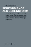 Buchcover und Innenansicht für das Buch: Performance als Lebensform