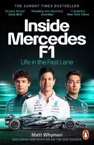 Buchcover und Innenansicht für das Buch: Inside Mercedes F1