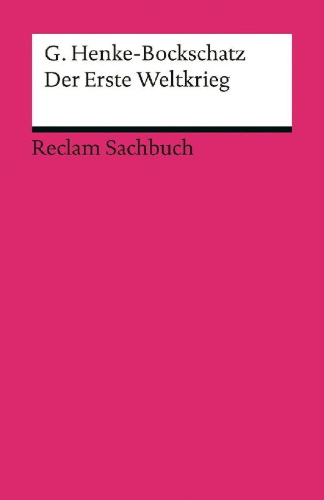 Buchcover und Innenansicht für das Buch: Der Erste Weltkrieg
