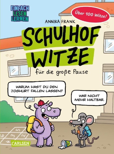 Buchcover und Innenansicht für das Buch: Schulhof-Witze für die große Pause