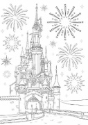 Buchcover und Innenansicht für das Buch: Disney: Disneyland Paris Colouring Book