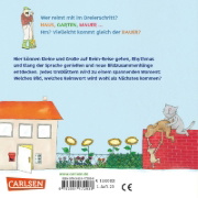Buchcover und Innenansicht für das Buch: Hund, Katze, Maus ... Haus!