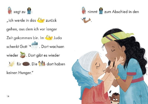 Buchcover und Innenansicht für das Buch: Rut und ihre Geschichte mit Gott