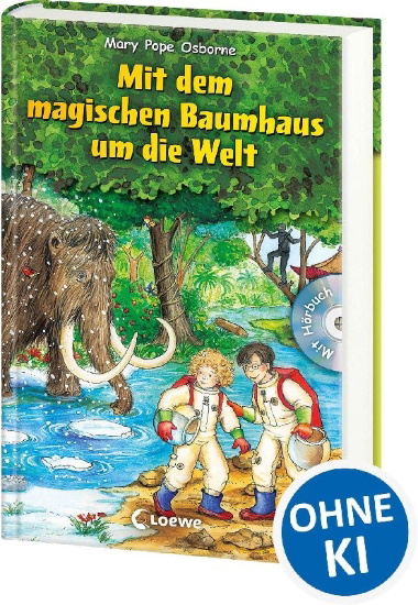 Buchcover und Innenansicht für das Buch: Mit dem magischen Baumhaus um die Welt