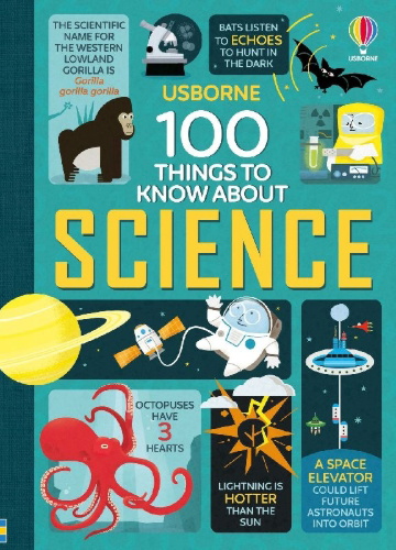 Buchcover und Innenansicht für das Buch: 100 Things to Know About Science