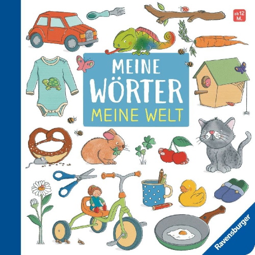 Buchcover und Innenansicht für das Buch: Meine Wörter - Meine Welt: Mein erstes buntes Wörterbuch
