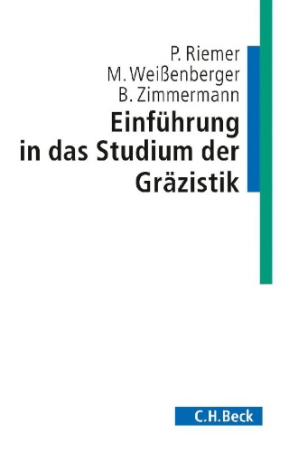 Buchcover und Innenansicht für das Buch: Einführung in das Studium der Gräzistik