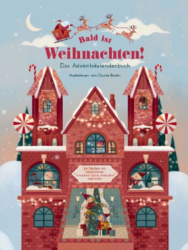 Buchcover und Innenansicht für das Buch: Bald ist Weihnachten! Das Adventskalenderbuch