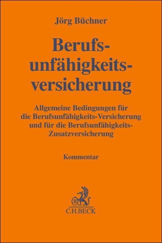 Buchcover und Innenansicht für das Buch: Berufsunfähigkeitsversicherung
