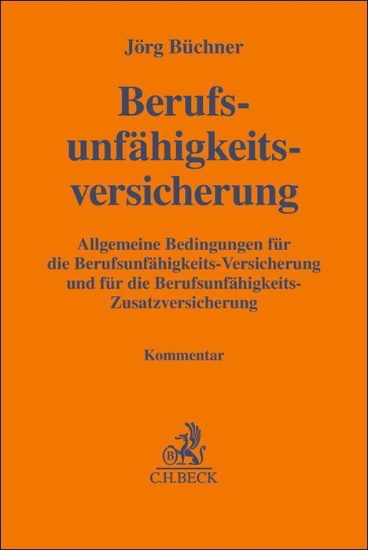 Buchcover und Innenansicht für das Buch: Berufsunfähigkeitsversicherung