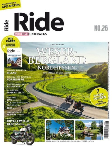 Buchcover und Innenansicht für das Buch: RIDE - Motorrad unterwegs, No. 26
