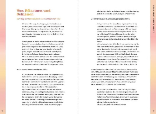 Buchcover und Innenansicht für das Buch: Nur über meine Speiche